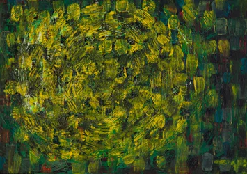 Lebhaftes Grün-Gelbes Abstrakt
