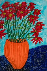Lebendige Rote Blumen