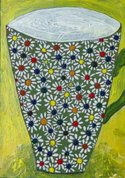 Bunte Gänseblümchen Teetasse