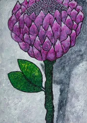 Lebendige violette Blüte