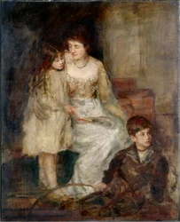 Porträt von Mrs. Walker und ihren Kindern
