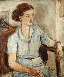 Porträt eines sitzenden Mädchens, ca. 1925