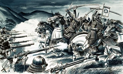 Die Schlacht von Nagashino im Jahr 1575