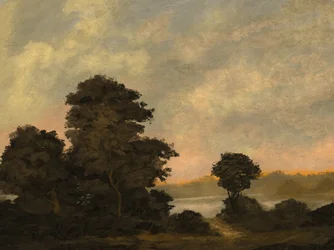 Ruhige Sonnenuntergangslandschaft