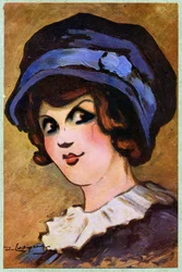 Literatur. Theater. Die französische Schauspielerin Eve Lavalliere. Illustration von Daniel de Losques in: Je Sais Tout (Zeitschrift), Frankreich, Okt.