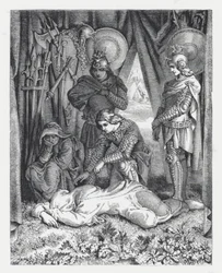 Illustration zu Tennysons Gedicht, Die Prinzessin