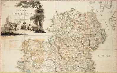 Eine neue Karte von Irland zivil und kirchlich