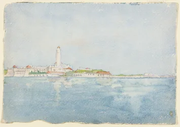 Skizze in Algier, Nordafrika, Reiseskizze, 1896