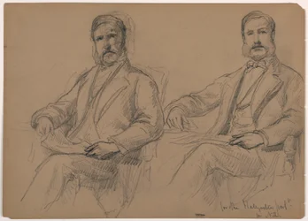 Julius Hallgarten sitzend, zwei Studien; Rückseite: Mr. Hunt stehend, 1884