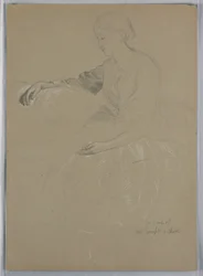 Zeichnung, Frau William Wright und Kind, 1857