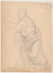 Gekleidete Frau, die sich ausstreckt, nach Mariotto Albetinelli, 1844