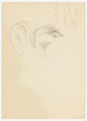 Zeichnung, Skizze für ein Porträt von Bella Worsham, 1878