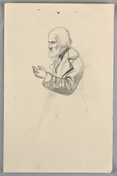 Zeichnung, Studie für "Wissenschaftliche Gruppe", 1858