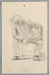 Zeichnung, Studie für "Wissenschaftliche Gruppe", 1858