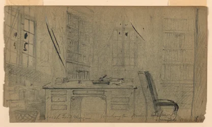 Washington Irvings Bibliothek in Sunnyside, 16. März 1860