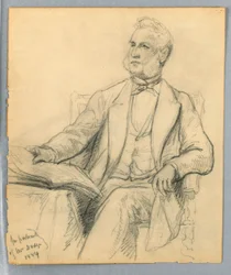 William E. Dodge sitzend, 1884