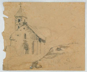 Kleine Kirche in Sion, Schweiz