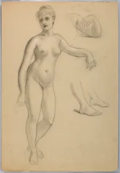 Stehender weiblicher Akt