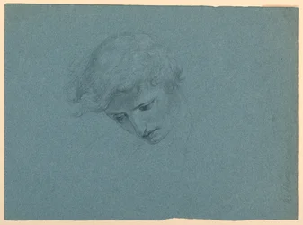 Studie eines Engelskopfes für „Mercy