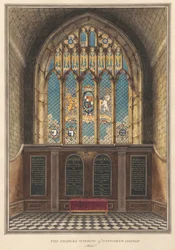 Das Chorfenster der Hanworth Kirche