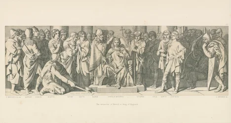 Die Krönung von Harold als König von England