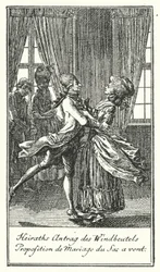Heiratsantrag des Schwätzers (Gravur)