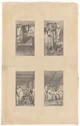 Blatt 1-4 zu Pestalozzis Lienhard und Gertrud