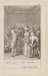 Blatt 12 zu Aug. von Kotzebues „Die Indianer in England“