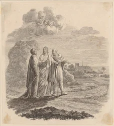 Jünger zu Emmaus. Erstes Blatt
