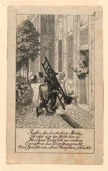 Die Vergeltung, Illustration für "Königl: Grosbrit [anische] Genealogischer Kalender auf das 1780 Jahr Lauenberg bey J.G. Berenberg"