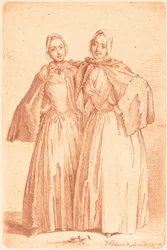 Zwei stehende Damen (Fräulein Quantin)