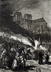 Verbrennung der Templer, Illustration aus 
