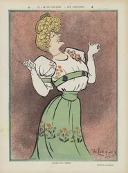 Charlotte Wiehe, dänische Schauspielerin. Illustration für Le Rire