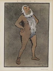 Französischer Schauspieler Benoit-Constant Coquelin in Scarron am Théâtre de la Gaîté. Illustration für Le Rire