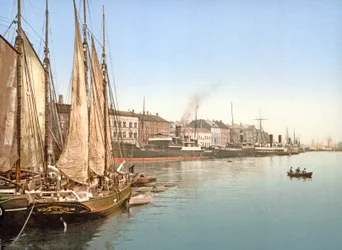 Blick auf Havnegade, Kopenhagen, veröffentlicht 1900
