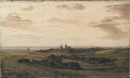 Ein Blick auf Assens in Fünen. In der Ferne die Küste von Schleswig