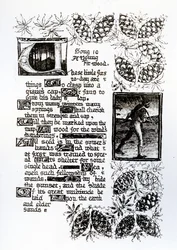 Illuminierter Text aus Rossettis 