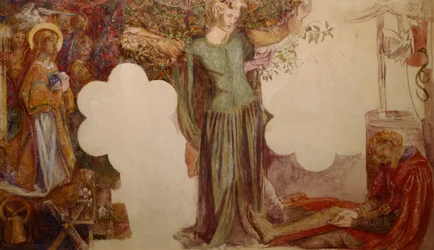 Sir Lancelot wird durch seine Sünde daran gehindert, die Kapelle des Heiligen Grals zu betreten