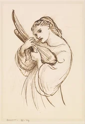 Mädchen mit einem Musikinstrument