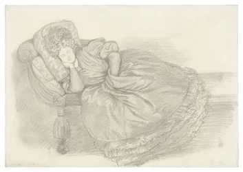 Studie der auf einer Chaiselongue schlafenden Fanny Cornforth