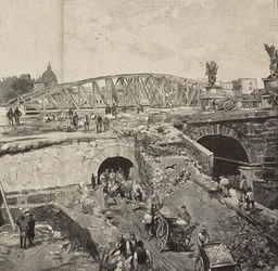 Arbeiten an der Ponte Sant