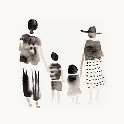 Abstrakter Familienausflug