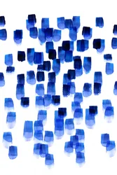 Blaue Aquarellstriche