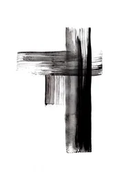 Fette Pinselstrichkreuz