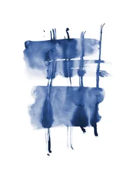Fließende Indigo-Striche