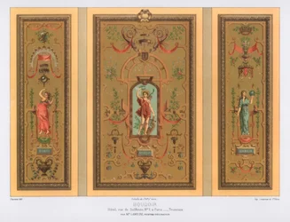 Boudoir, Rue de Solferino, Paris, 19. Jahrhundert