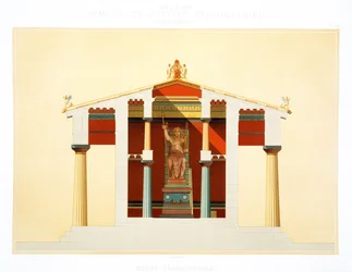 Querschnitt des Tempels des Jupiter in Aegina
