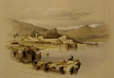 Tiberias von den Mauern, Saffet in der Ferne, 22. April 1839, Tafel 37 aus Band I von 