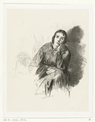 Studie einer nachdenklichen Frau