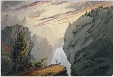 Am Wasserfall, ca. 1850
